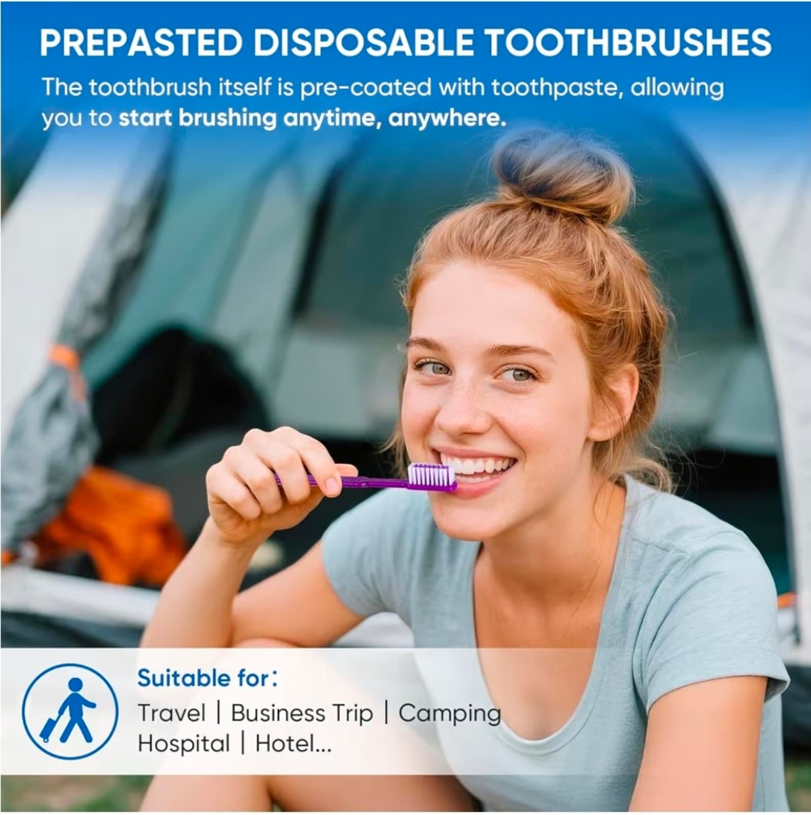 Individually Wrapped Toothbrushes Disposable Travel 150pcs Medium - Thumbnail 4