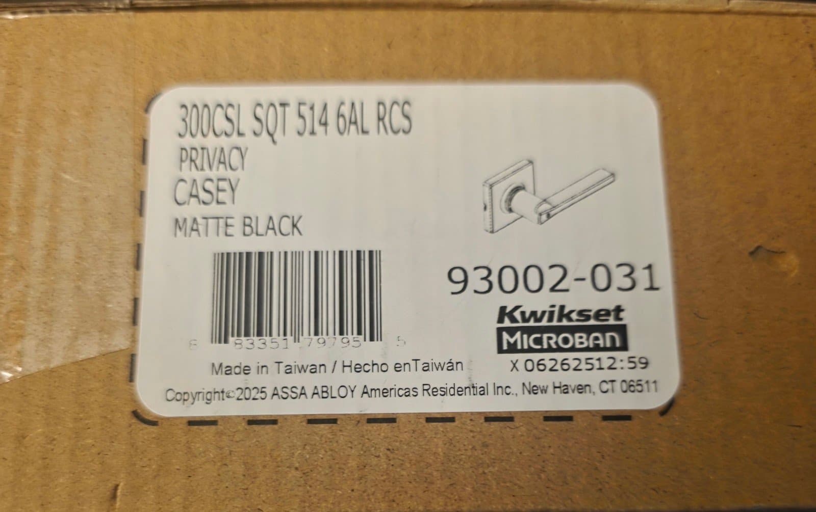 Kwikset Casey Matte Black Interior or Bed/Bath Privacy Door Handle - Thumbnail 9