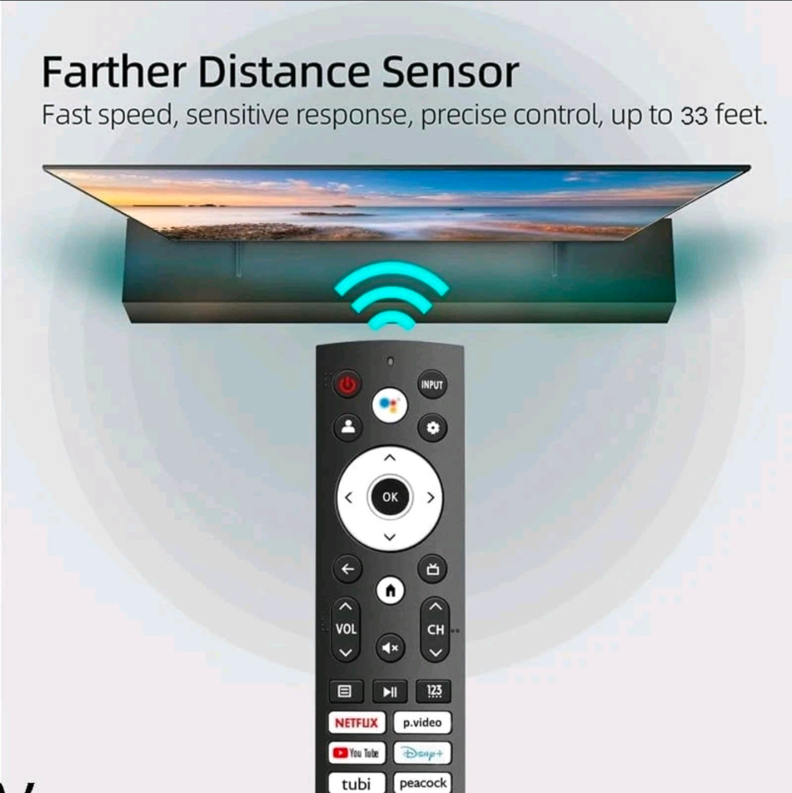 Universal Remote Control for Hisense Smart Google TV Series, Replacement for UHD - Thumbnail 5