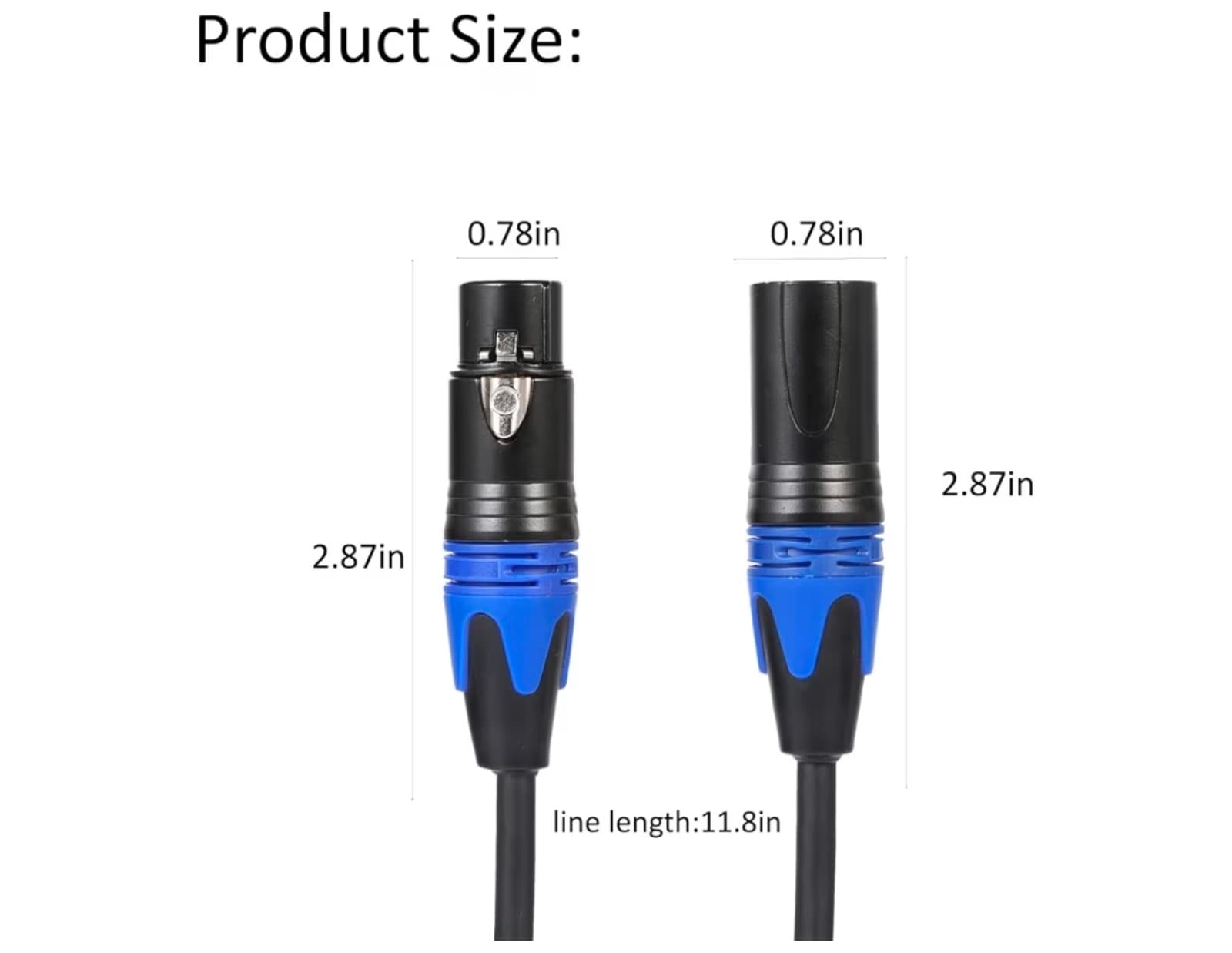 Micrphone Cable, 3pin Male to Dual XLR Female Y-Splitter Balanced Mic Audio Cabl - Thumbnail 2