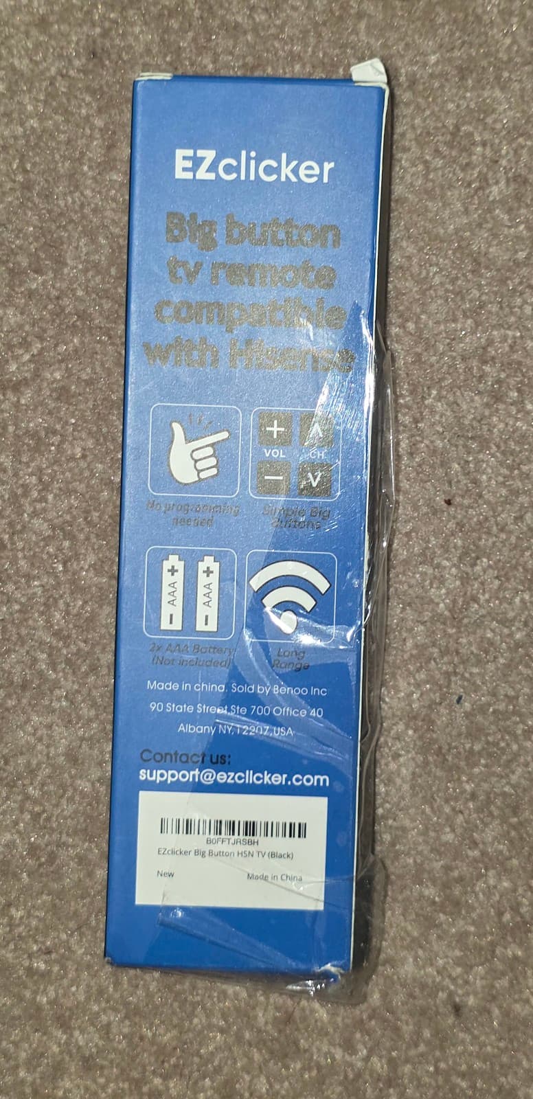 Universal TV Remote EZclicker Big Button Open Box Senior Easy Simple Control - Thumbnail 2