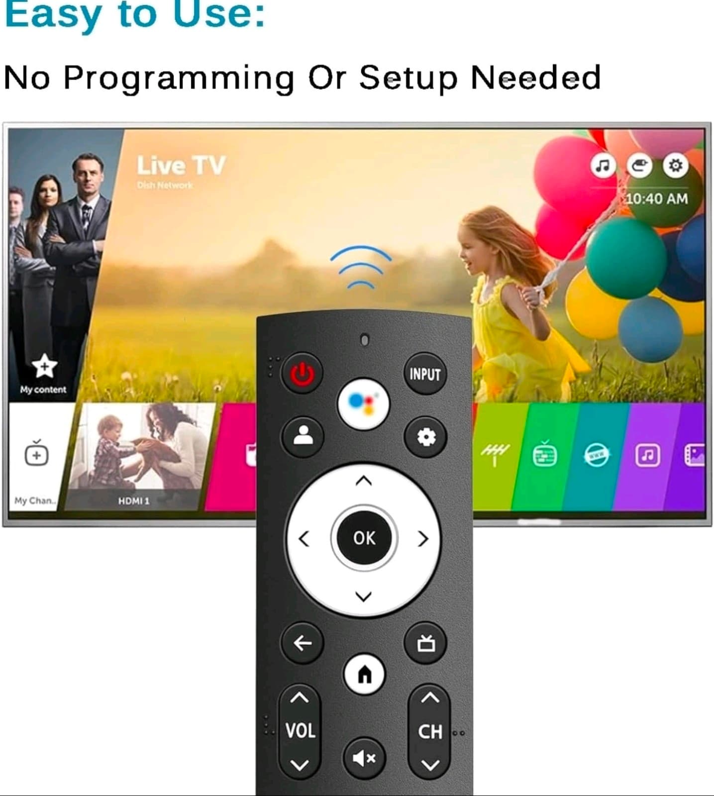 Universal Remote Control for Hisense Smart Google TV Series, Replacement for UHD - Thumbnail 3