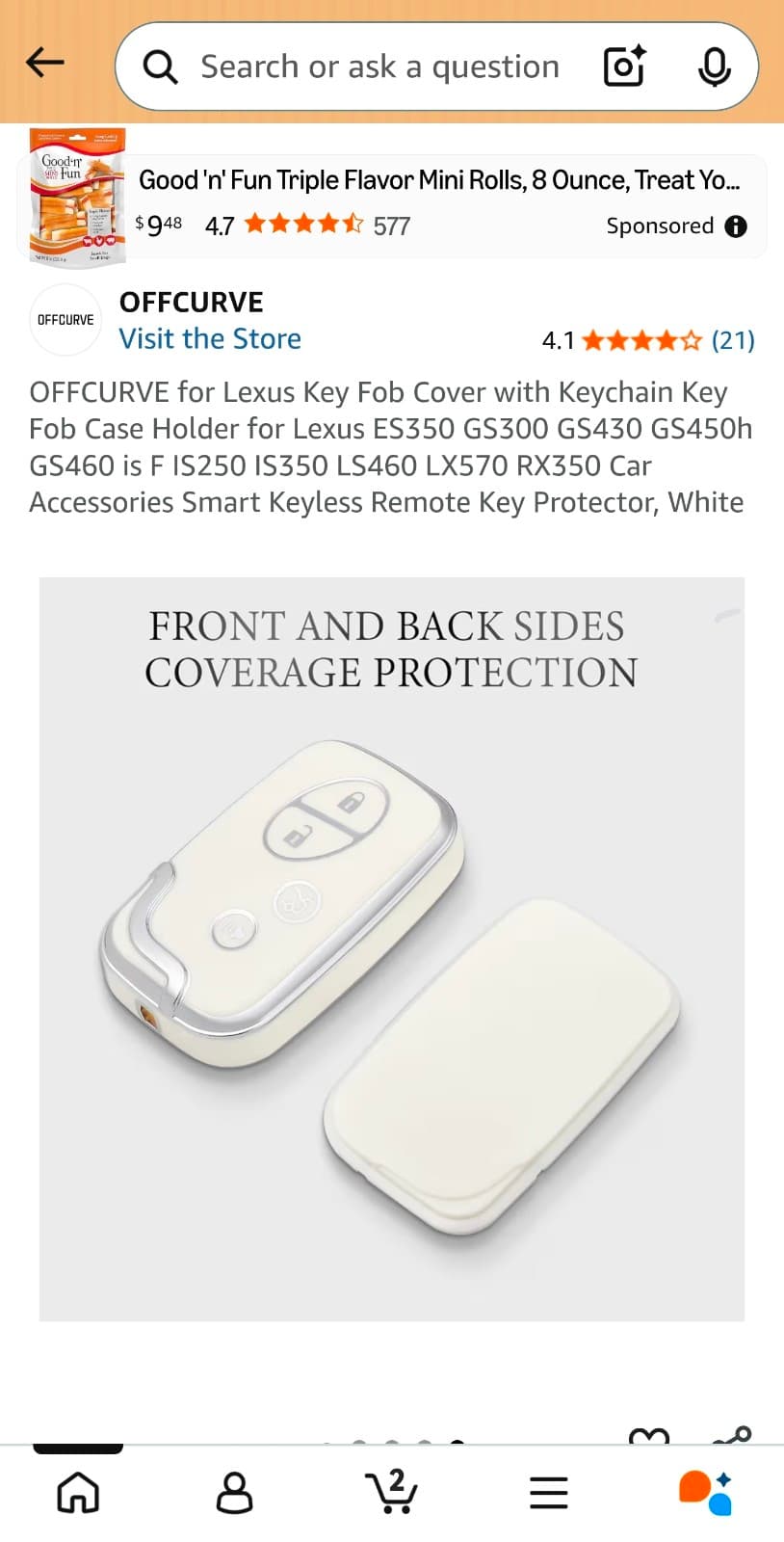 Lexus Key Fob Cover with Keychain Key Fob Case Holder for Lexus ES350 GS300 GS43 - Thumbnail 6