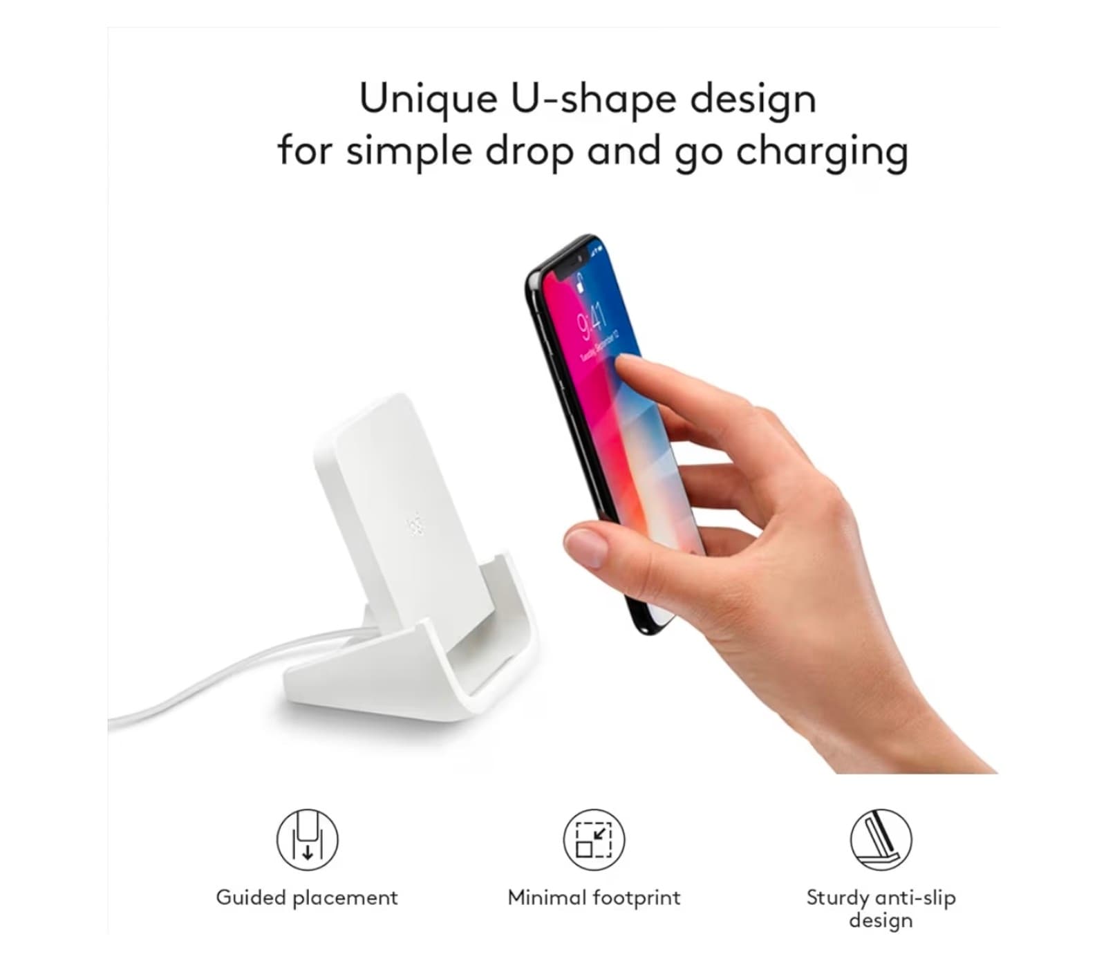Logitech Powered Wireless Charging Stand for iPhone 8, 8 Plus, X, XS, X - Thumbnail 3