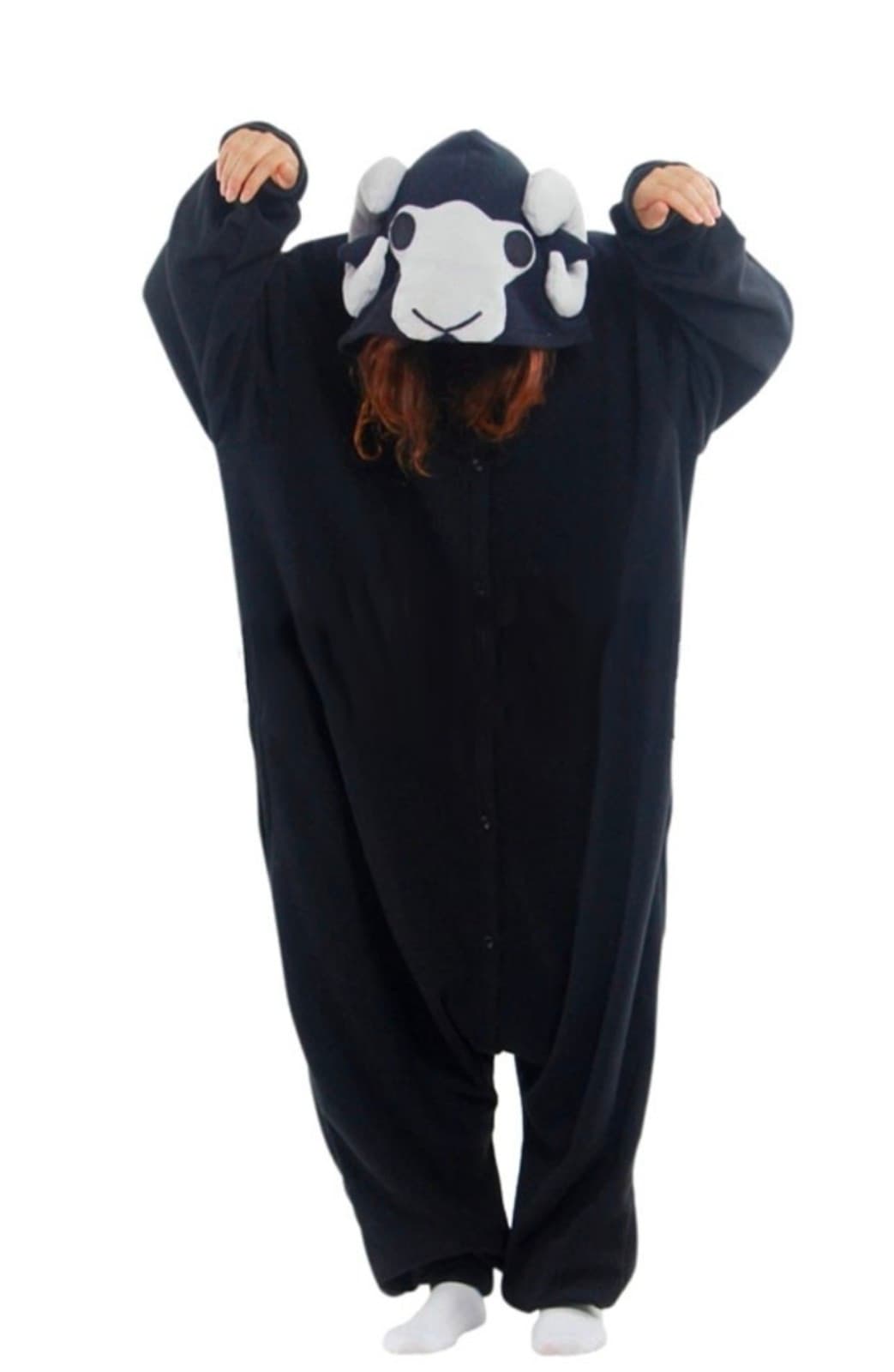 Black Sheep Kigurumi Onesie Pajamas Adult size Small - Thumbnail 3