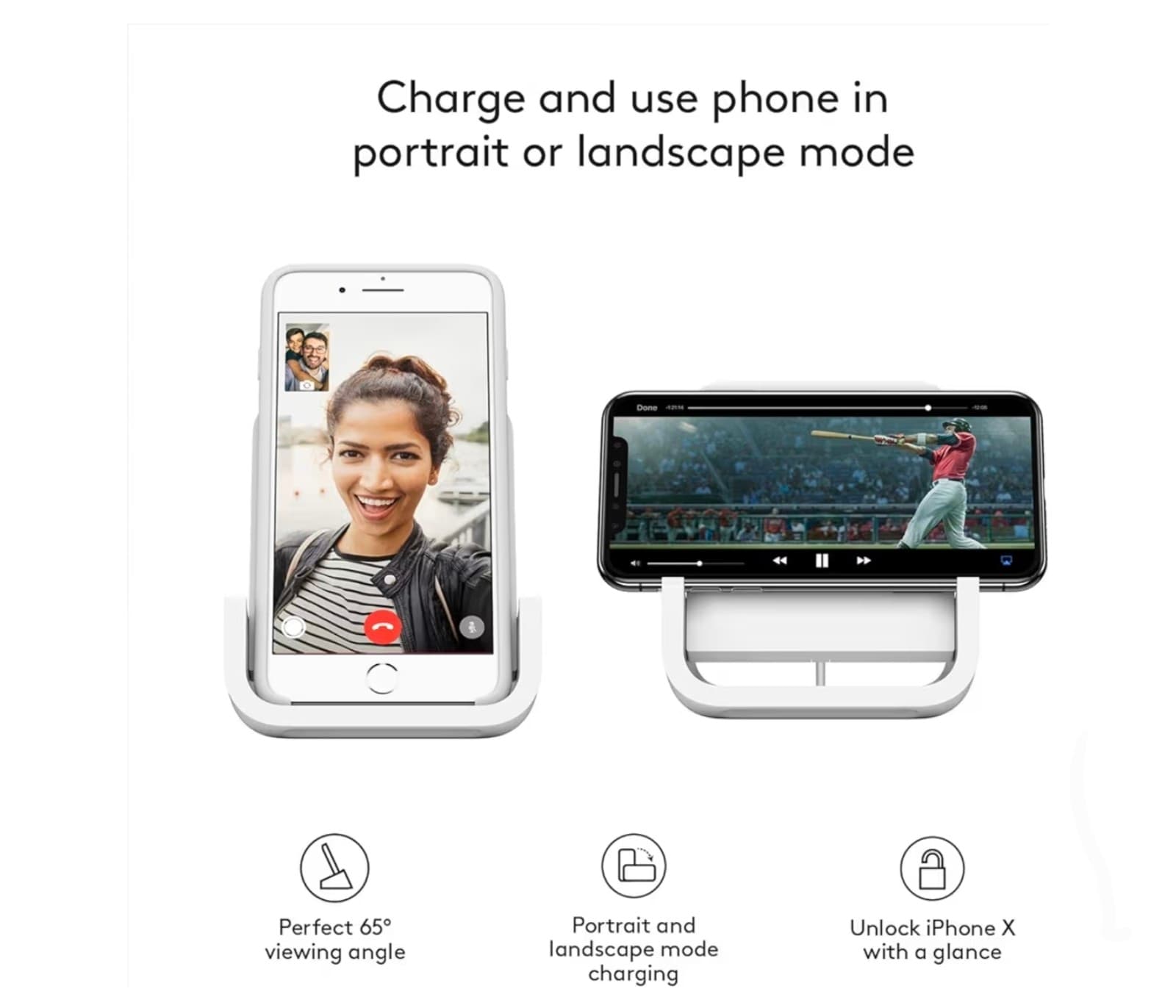 Logitech Powered Wireless Charging Stand for iPhone 8, 8 Plus, X, XS, X - Thumbnail 4