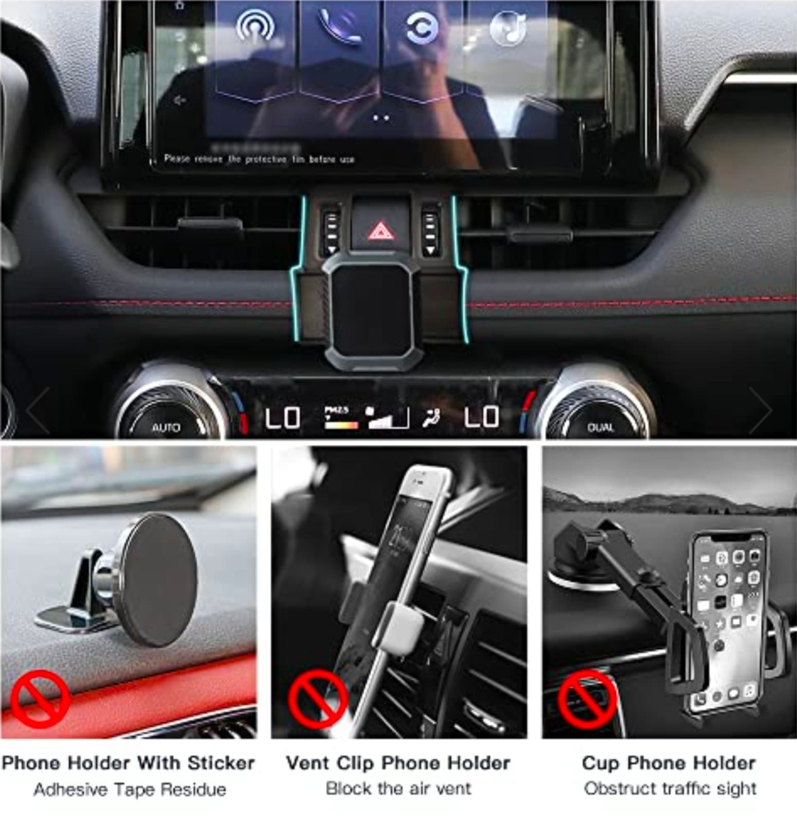 Phone Mount Holder for Toyota RAV4 2019 – 2022 - Thumbnail 4