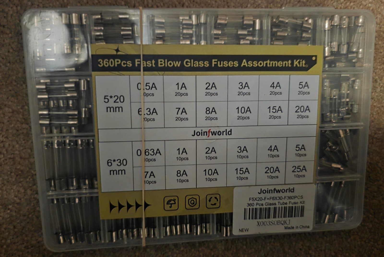 Glass Fuse Assortment Kit 24 Sizes Automotive - Thumbnail 4