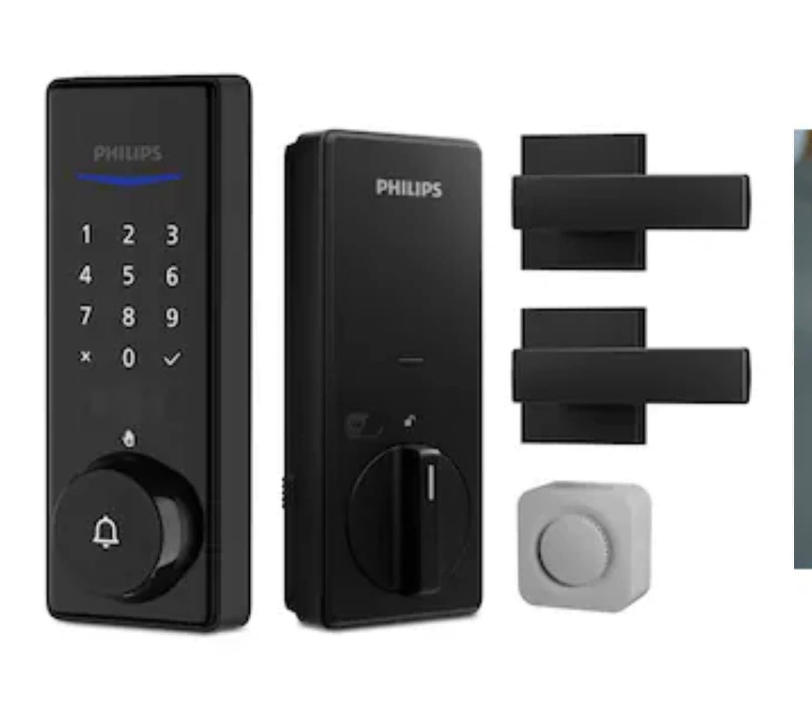 Philips 5000 Series Matte Black Smart Wi-Fi and Touchscreen Keypad Deadbolt - Thumbnail 3