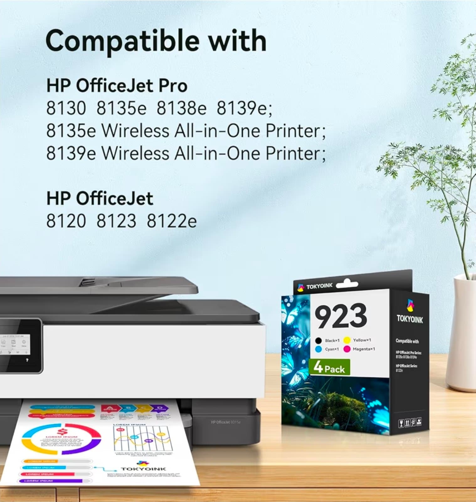 HP Printers Compatible for HP 923 HP923 Ink Cartridges - Thumbnail 2