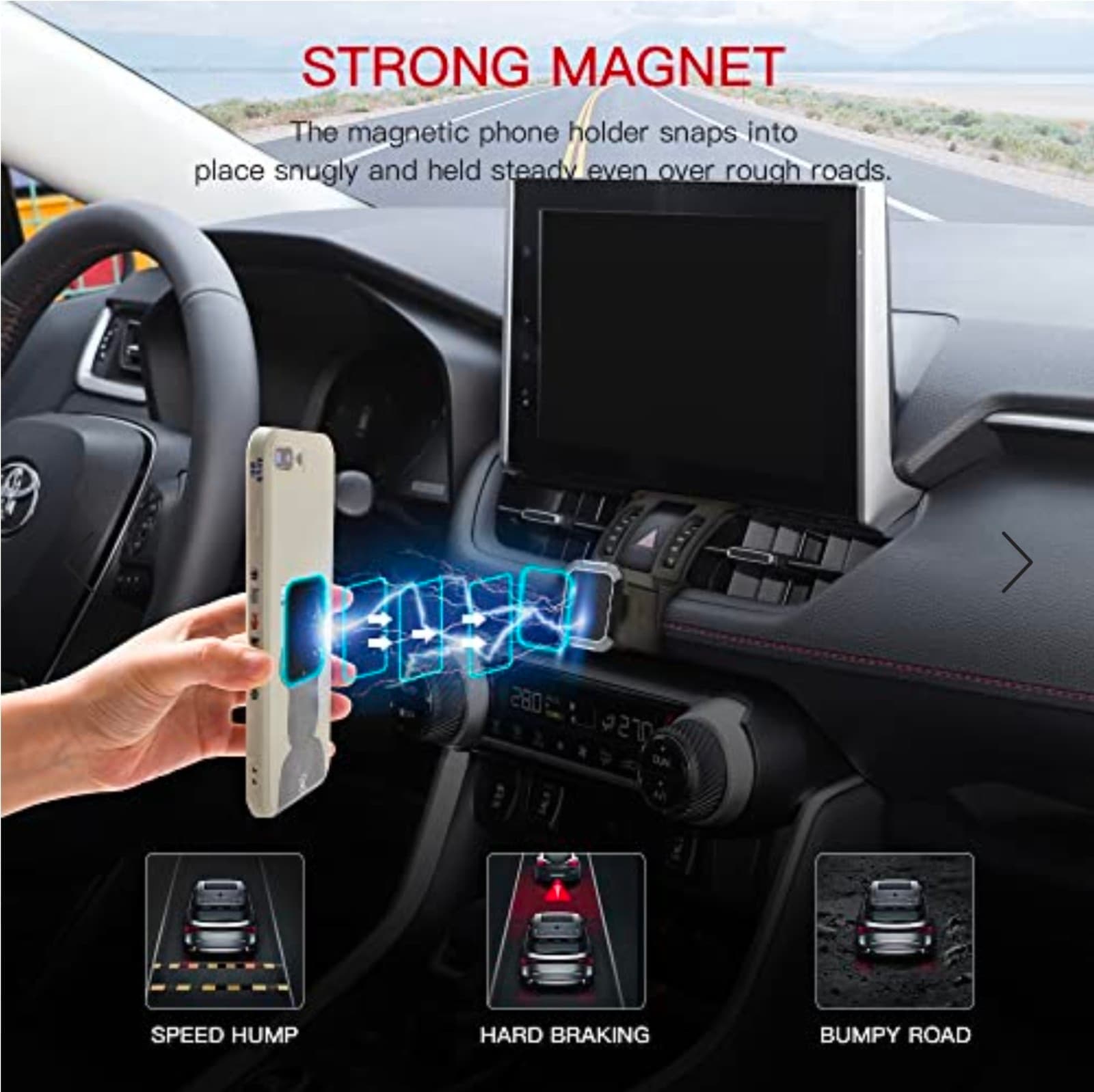 Phone Mount Holder for Toyota RAV4 2019 – 2022 - Thumbnail 5
