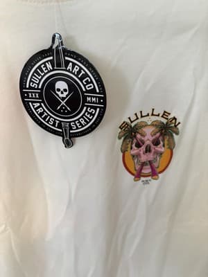 Sullen Men's Tshirt SUN BUM Biker Tattoos Urban Design Limited Edition Hazy Daze - Thumbnail 2