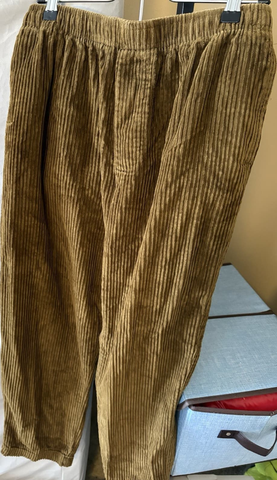 Urban Outfitters Women’s Brown Corduroy Jogger Pants Drawstring, Elastic Waist S