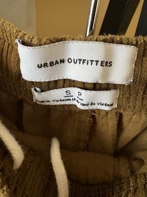 Urban Outfitters Women’s Brown Corduroy Jogger Pants Drawstring, Elastic Waist S - Thumbnail 2