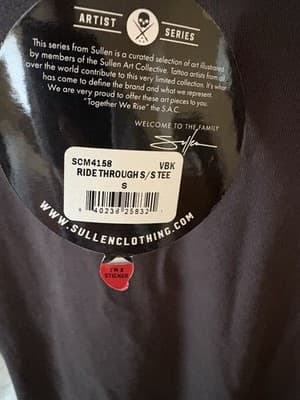 Sullen Men's T-shirt Ride Through Biker Tattoos Urban Design Limited Edition - Thumbnail 4