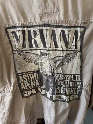 VINPOP Custom Reworked Nirvana In Utero Houston 1993 Utility Jacket