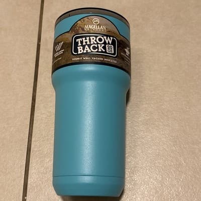Teal Magellan Outdoors Throwback 20 Oz Double Wall Vacuum Insulated Cup NWT