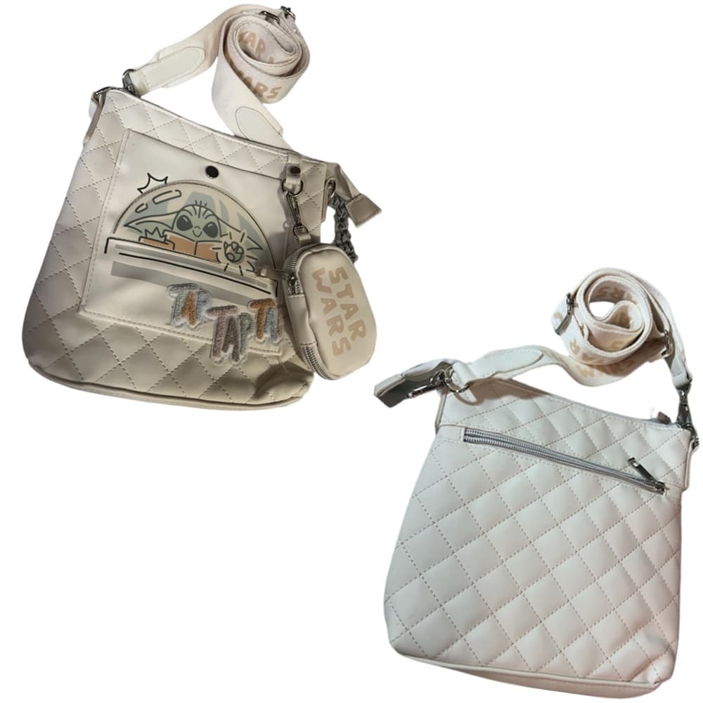 Disney StarWars Galaxy’s Edge Grogu Yoda TapTap Tap Crossbody w Coin Purse Cream - Thumbnail 3