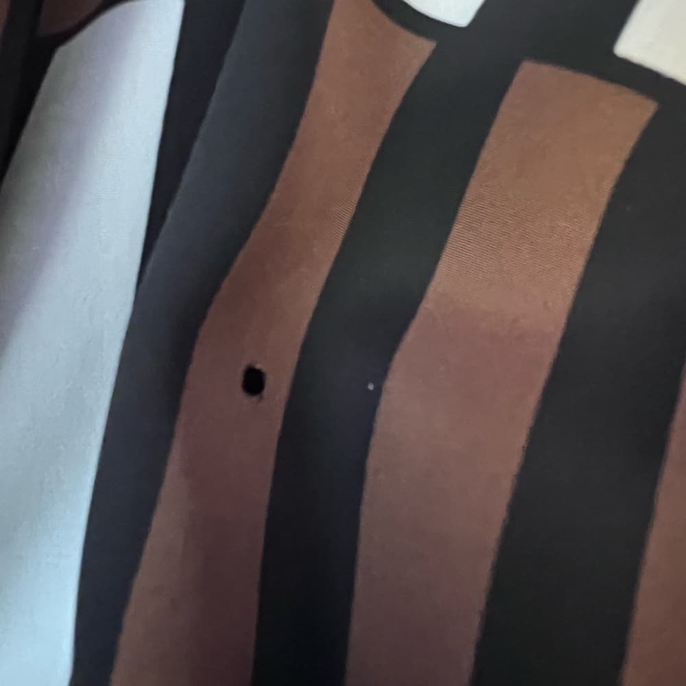 Women’s Lloyd Williams Striped Blouse Black White Brown Bow detail Size L/XL - Thumbnail 6