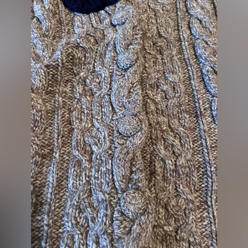 ANTHROPOLOGIE *RARE* 2010 Sz M Leifsdottir Horse Head Wool Chunky Knit Sweater - Thumbnail 9