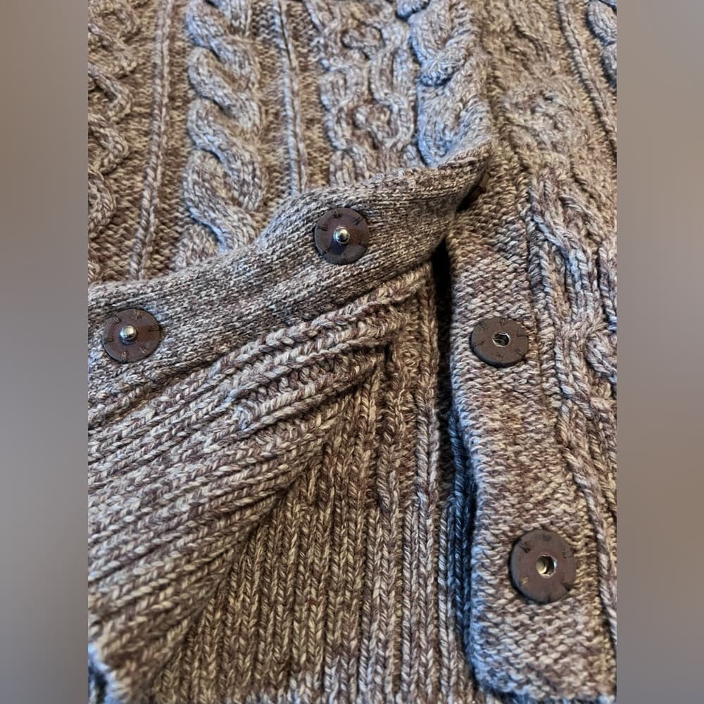 ANTHROPOLOGIE *RARE* 2010 Sz M Leifsdottir Horse Head Wool Chunky Knit Sweater - Thumbnail 6
