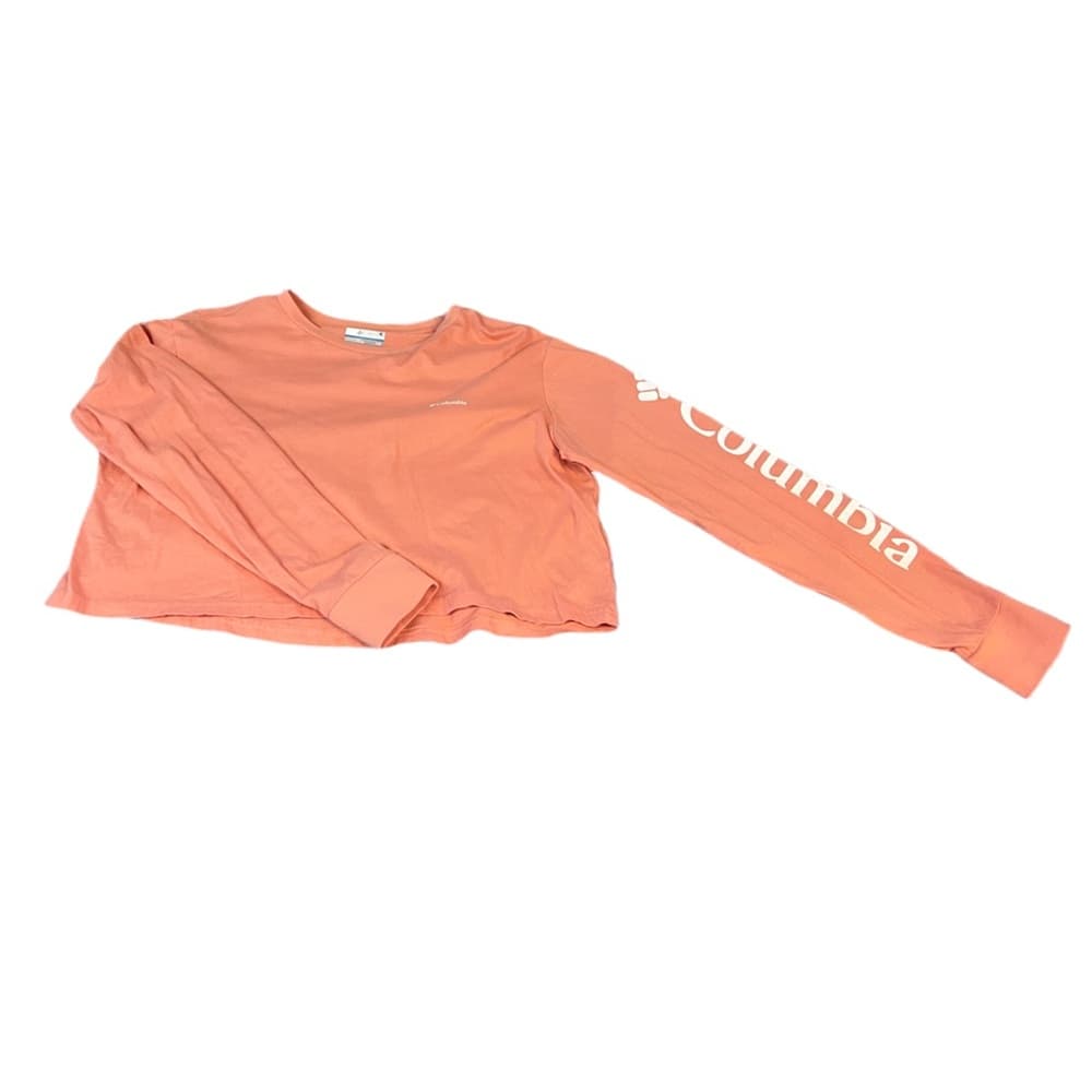 Women’s Columbia cropped shirt coral size L - Thumbnail 2