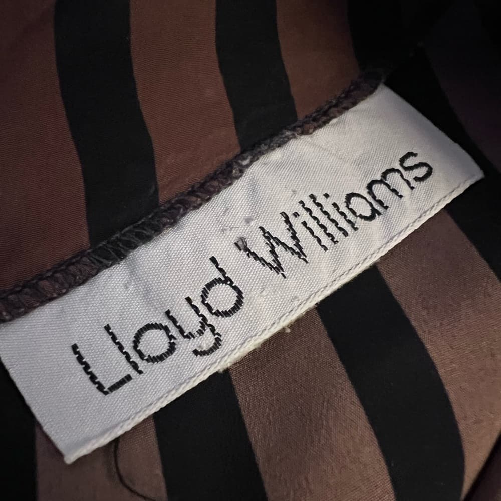 Women’s Lloyd Williams Striped Blouse Black White Brown Bow detail Size L/XL - Thumbnail 5