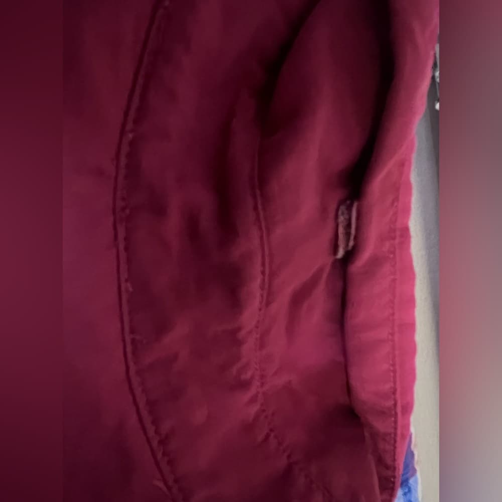 Women's REI outdoors/camping burgundy button down shirt size L - Thumbnail 3