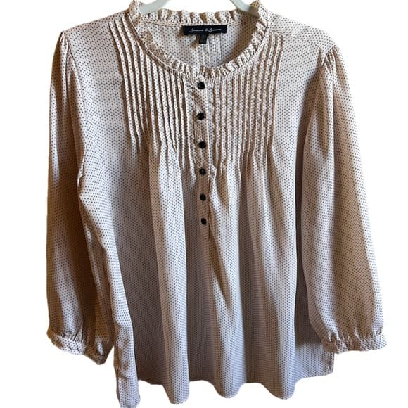 Jasmine & Juliana size XL light pink polka dot blouse - Thumbnail 9