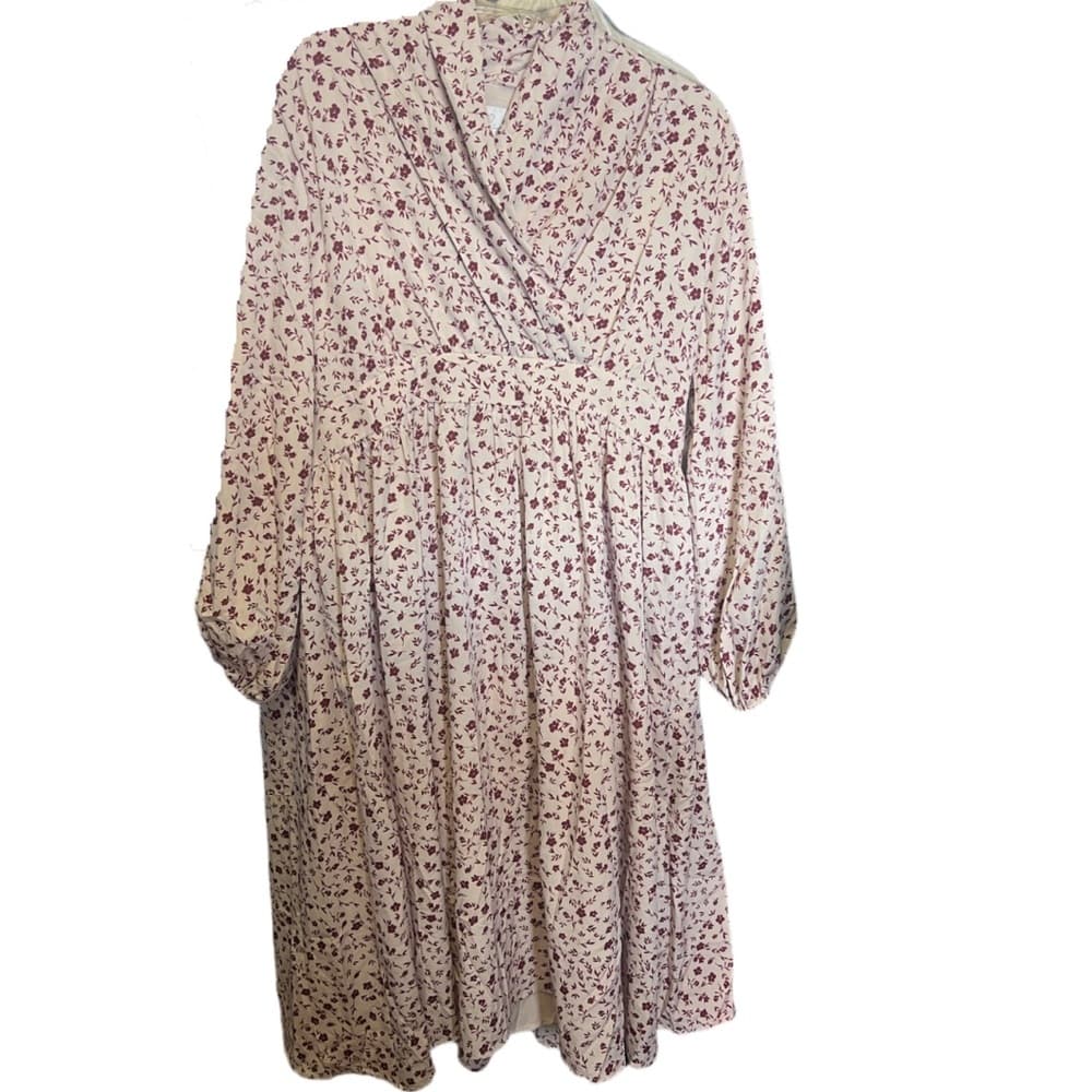 Dainty Jewells “Born to Bloom” v-neck floral midi dress size XL