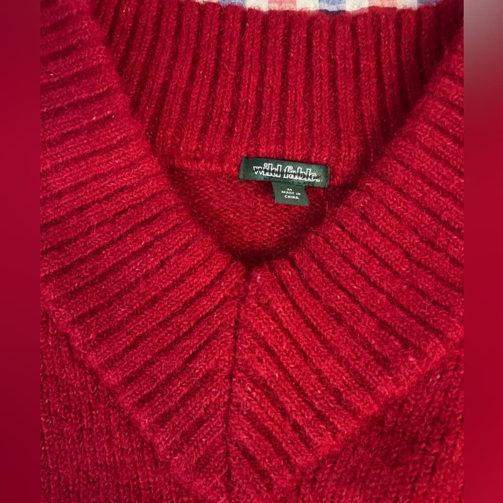 Wild Fable Size M Deep Red Chunky Knit V Neck Sweater - Thumbnail 12