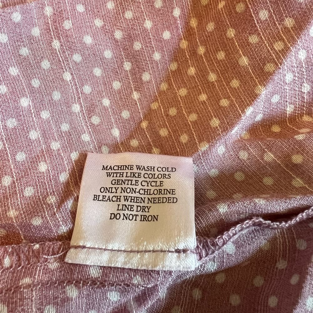 Fred David pink polka dot blouse size L - Thumbnail 6