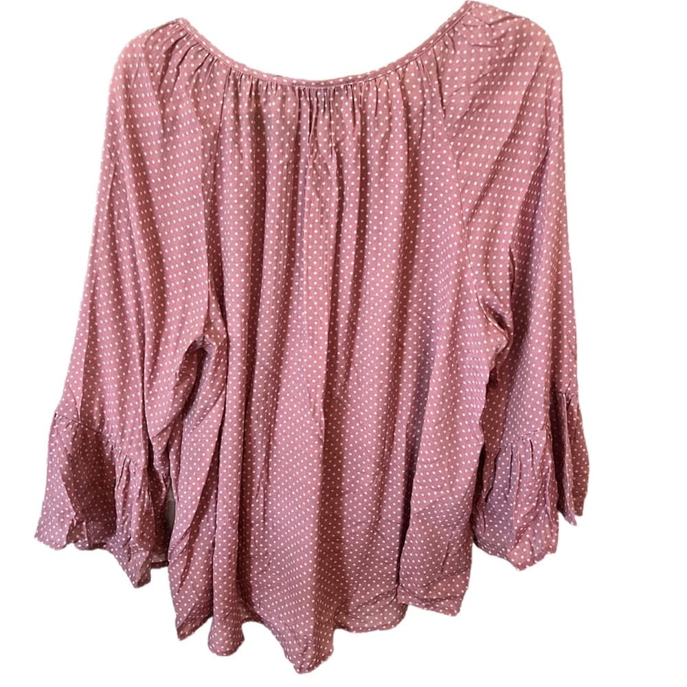 Fred David pink polka dot blouse size L - Thumbnail 3