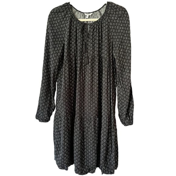 Sonoma black and white printed tunic/dress size M
