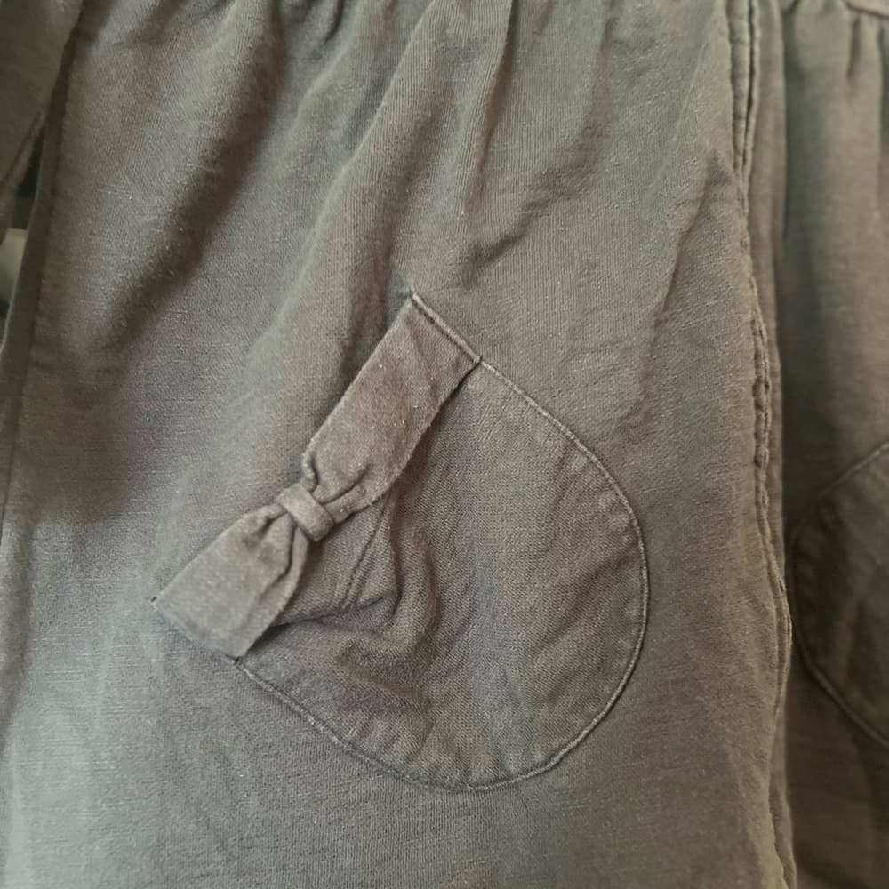 Anthropologie| Lilka gray zip up hoodie with bow pockets size M - Thumbnail 5