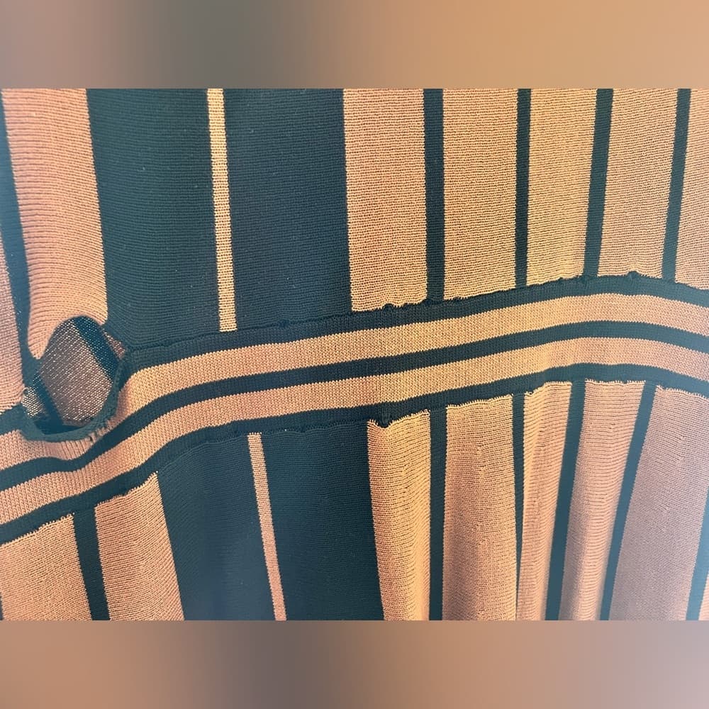 NWT Nina Leonard striped v neck midi dress size XL - Thumbnail 4