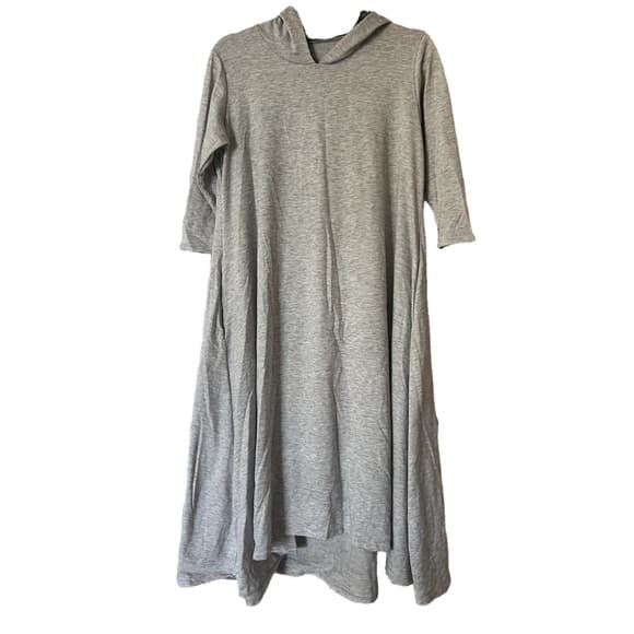 Gray hoodie dress with pockets size S - Thumbnail 2