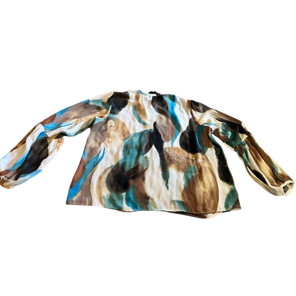 Worthington Asymmetrical Print Top Size XL