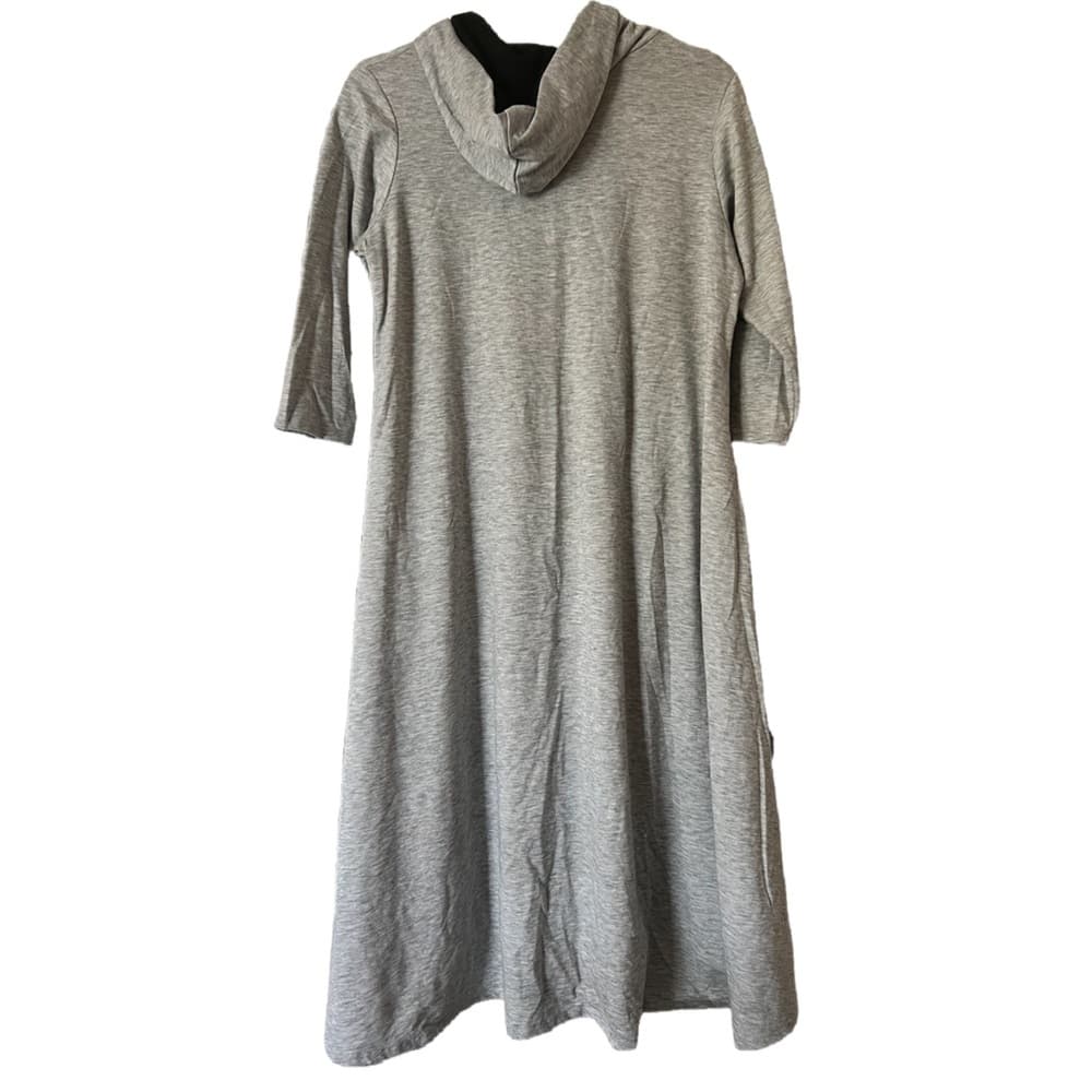 Gray hoodie dress with pockets size S - Thumbnail 3
