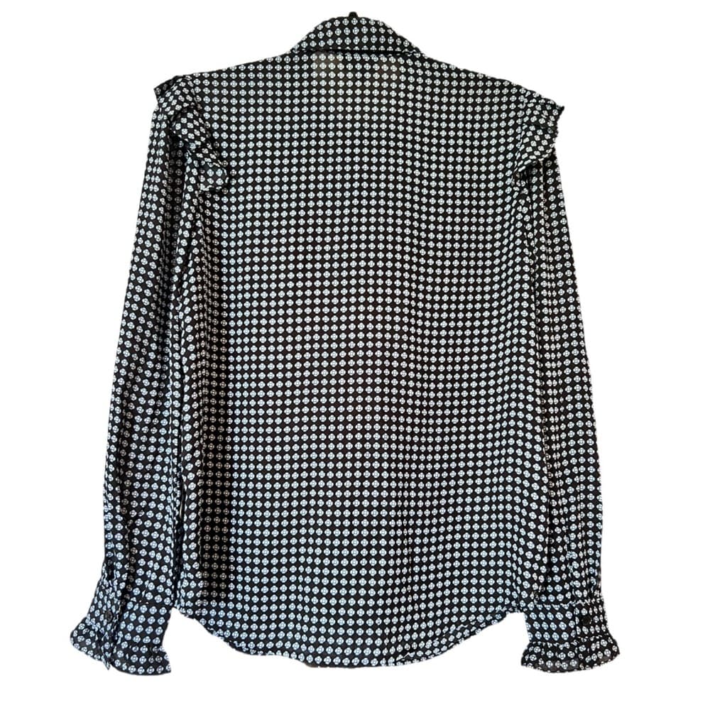 who what wear blouse with ruffles detailing size S EUC