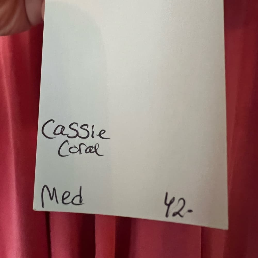 Klassy Girl Boutique Hailey & co. Coral ruffle dress size M - Thumbnail 5