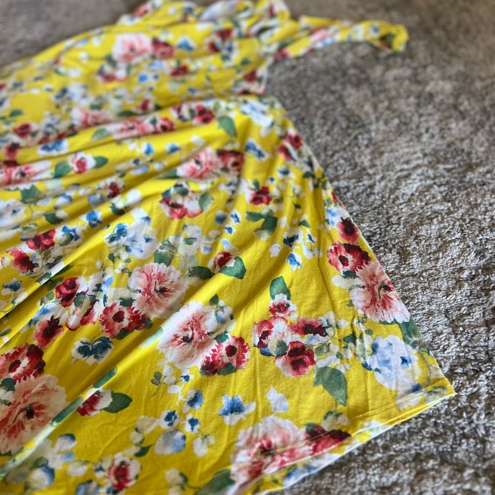 Flamingo Urban flowy dress yellow floral - Thumbnail 6