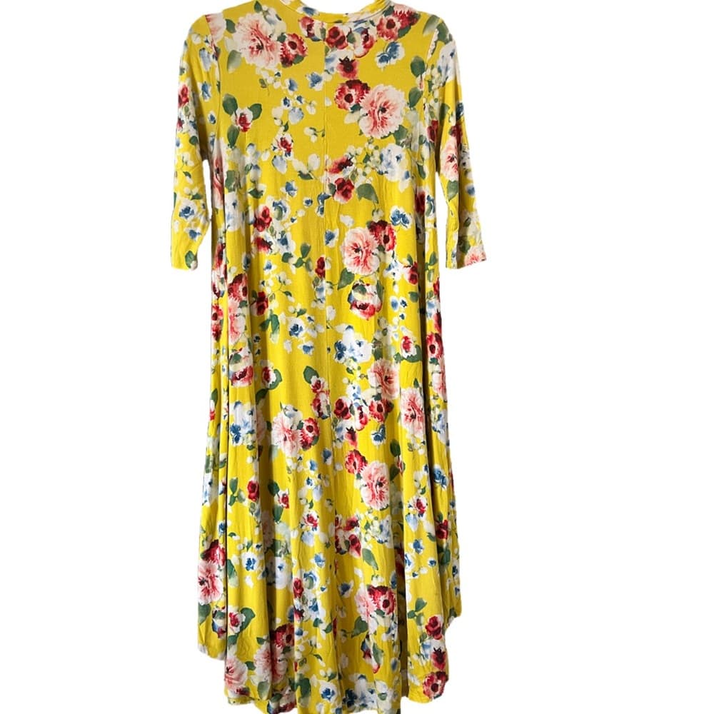 Flamingo Urban flowy dress yellow floral - Thumbnail 3