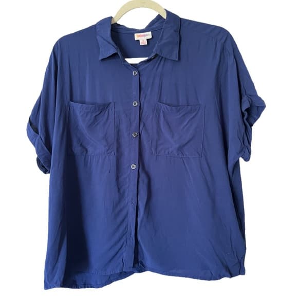 LuLaRoe button down short sleeve top size S - Thumbnail 5