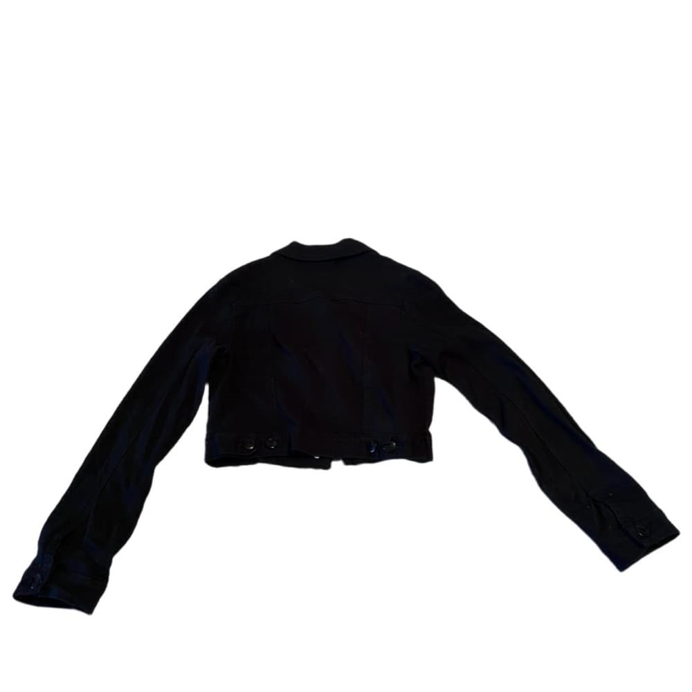 Tres Bien Black Cropped Jean Jacket size L