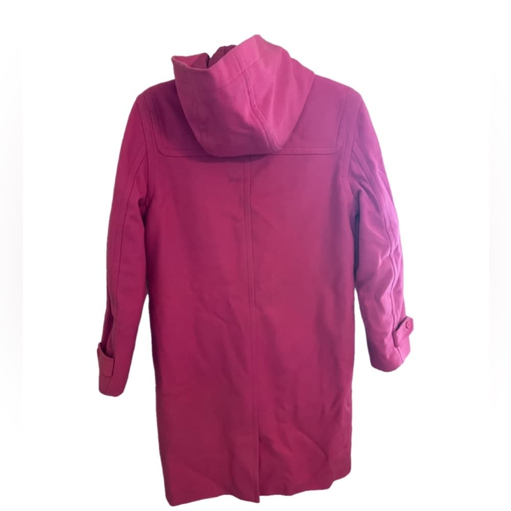 Isaac Mizrahi Long Wool Overcoat Pink Size M With Hood and Pockets
