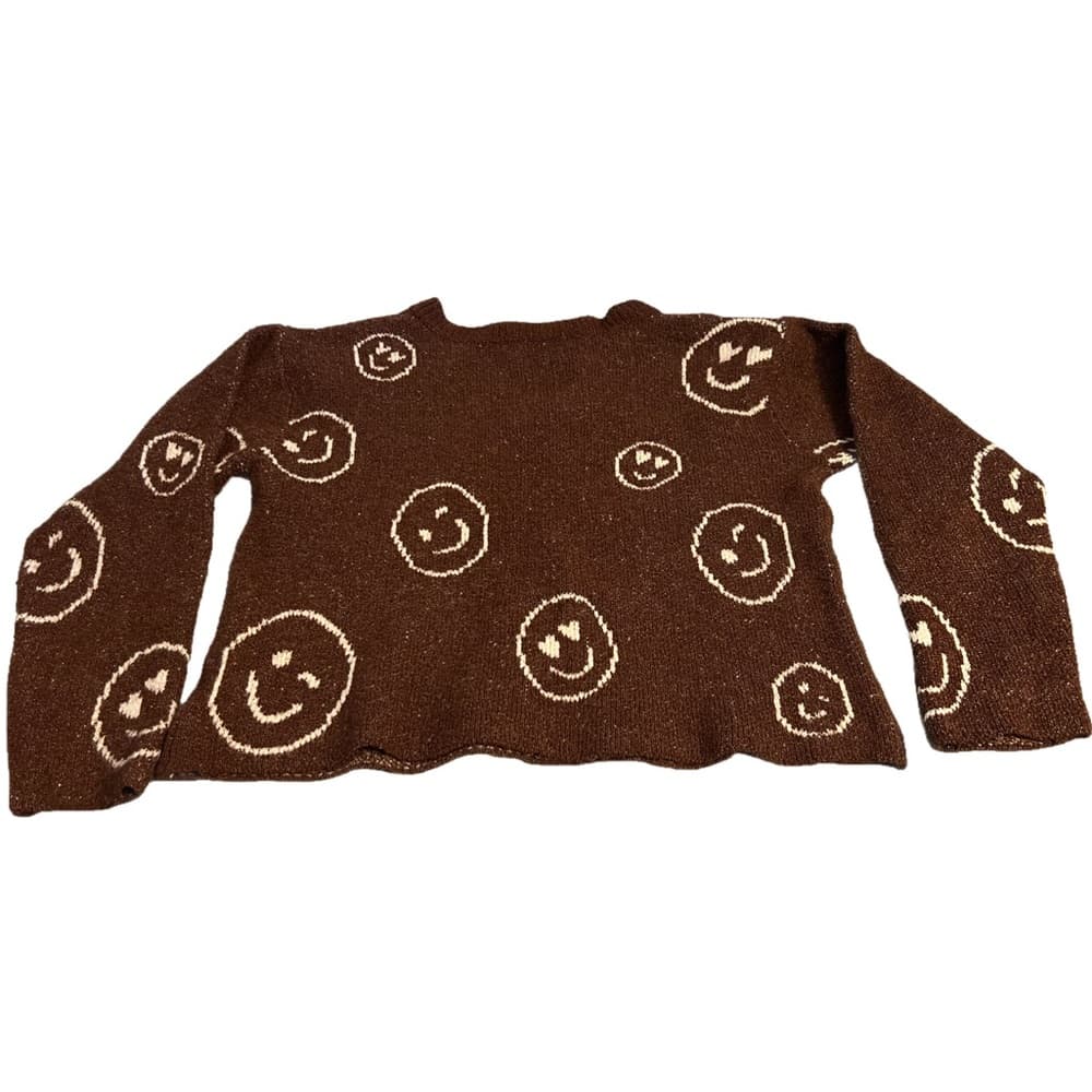 No Boundaries smiley face v-neck sweater size XL - Thumbnail 3