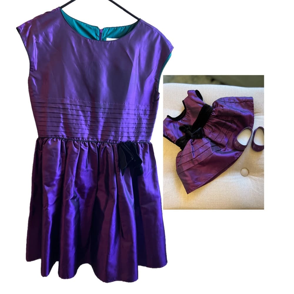 American Girl Dress with matching doll outfit girls size 16 - Thumbnail 4