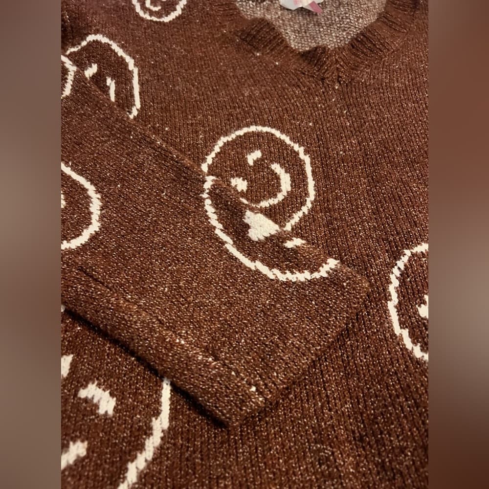No Boundaries smiley face v-neck sweater size XL - Thumbnail 4