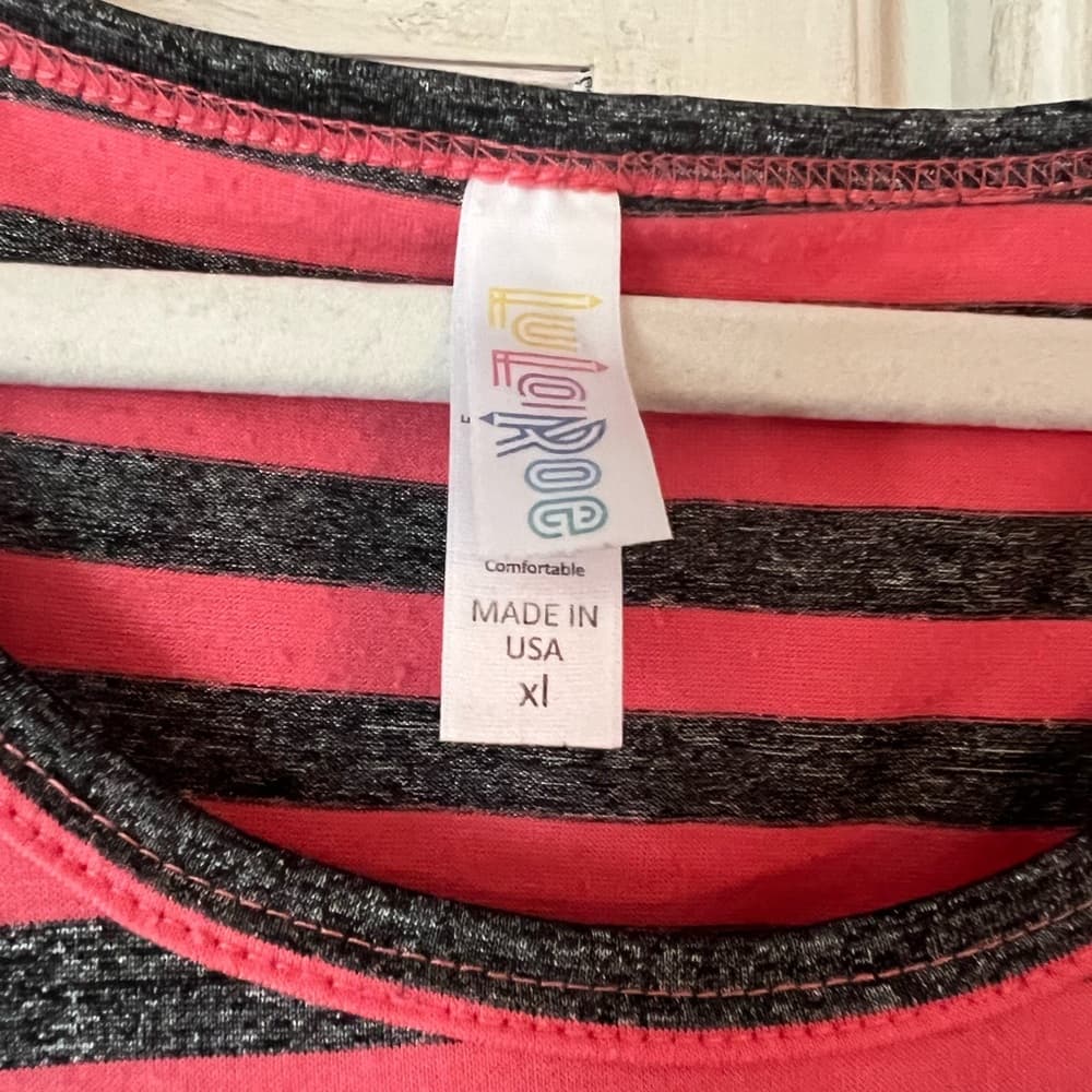 LuLaRoe striped T-shirt tunic style size XL - Thumbnail 4